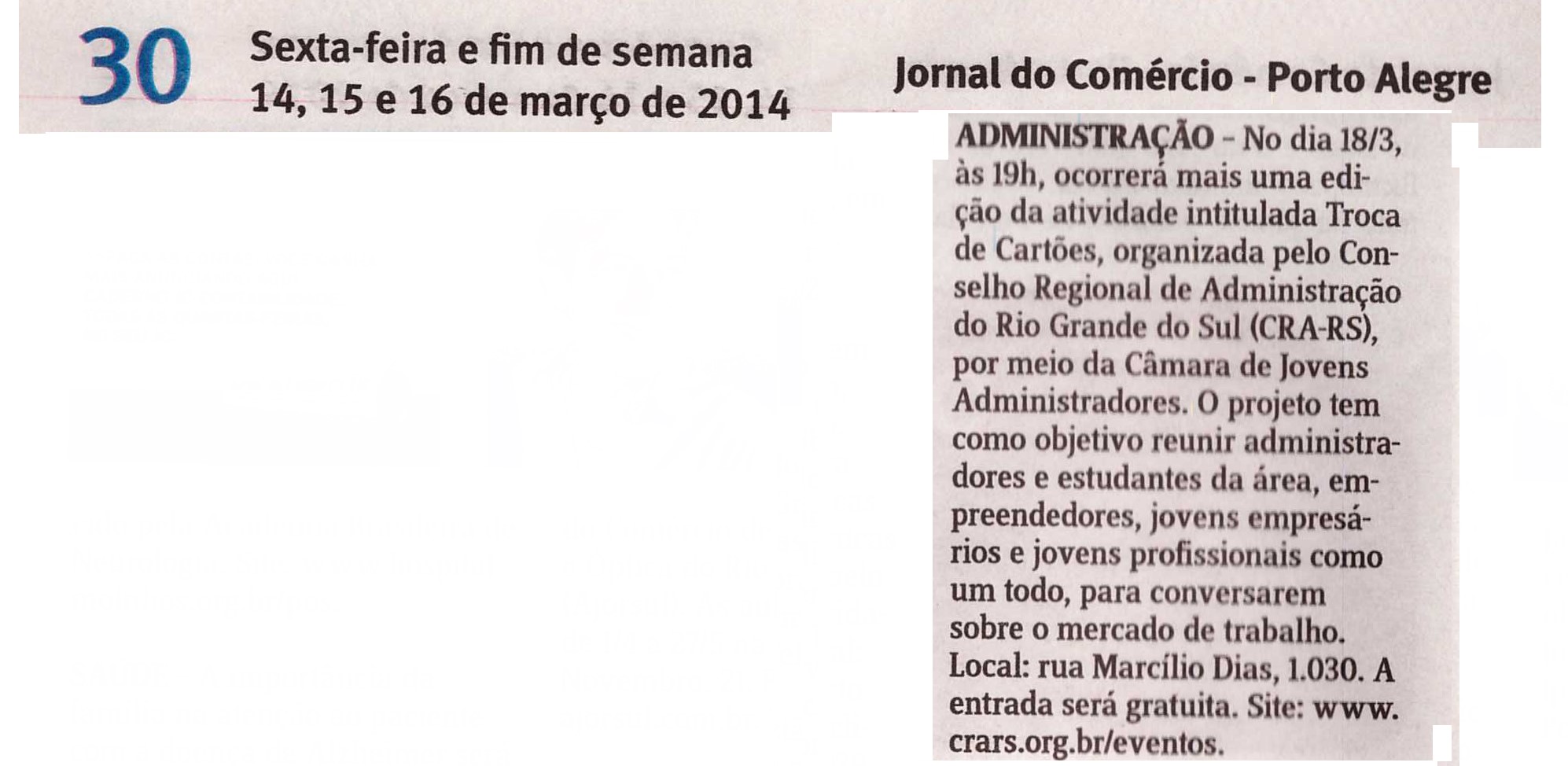 Evento Jovens Administradores